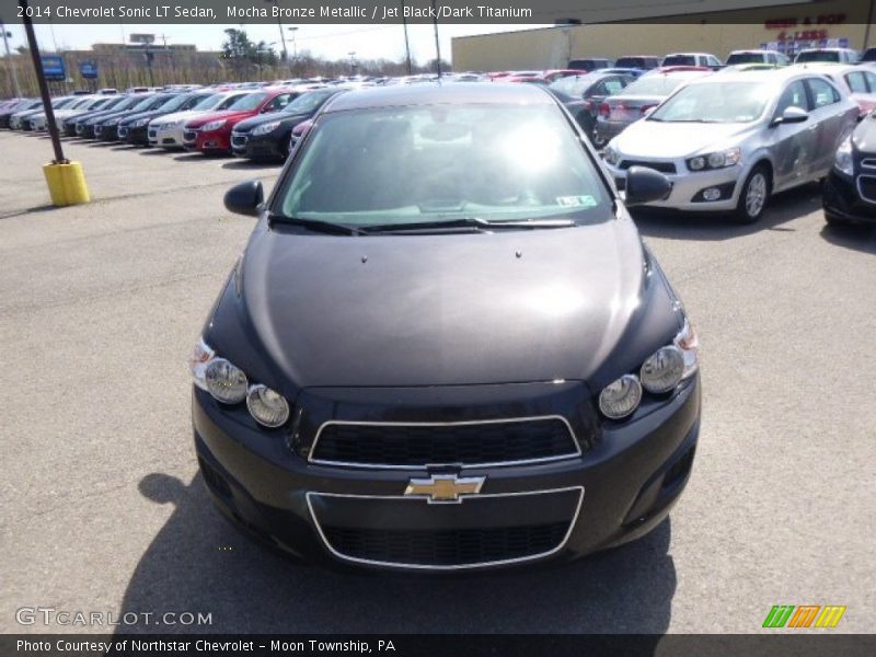 Mocha Bronze Metallic / Jet Black/Dark Titanium 2014 Chevrolet Sonic LT Sedan
