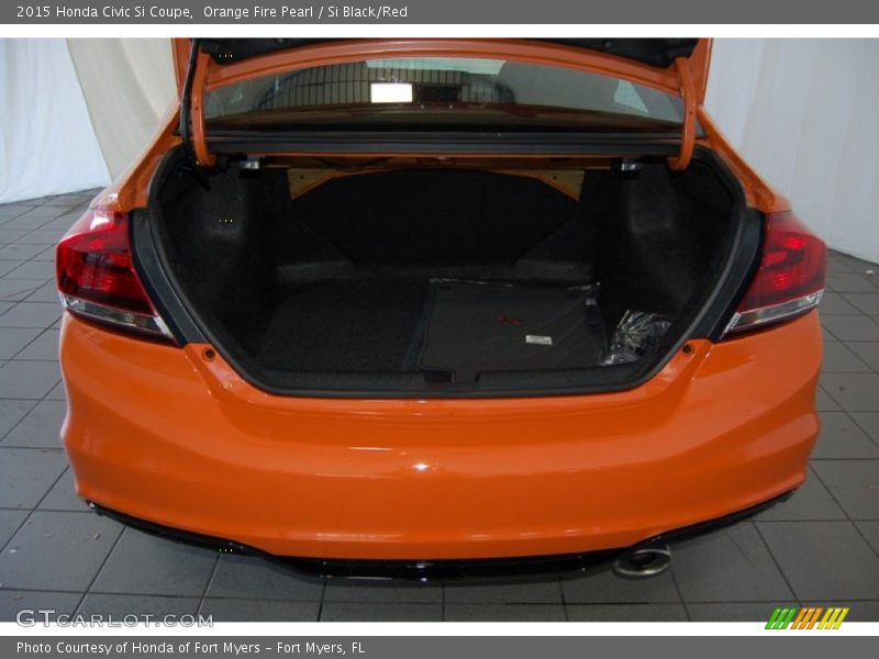 Orange Fire Pearl / Si Black/Red 2015 Honda Civic Si Coupe