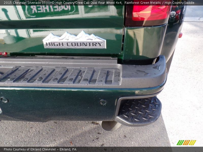 Rainforest Green Metallic / High Country Saddle 2015 Chevrolet Silverado 3500HD High Country Crew Cab Dual Rear Wheel 4x4