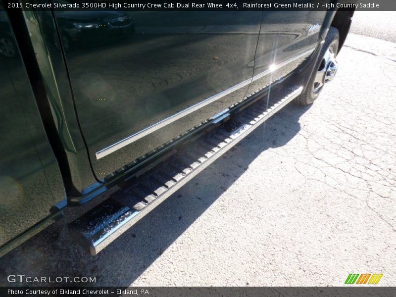 Rainforest Green Metallic / High Country Saddle 2015 Chevrolet Silverado 3500HD High Country Crew Cab Dual Rear Wheel 4x4