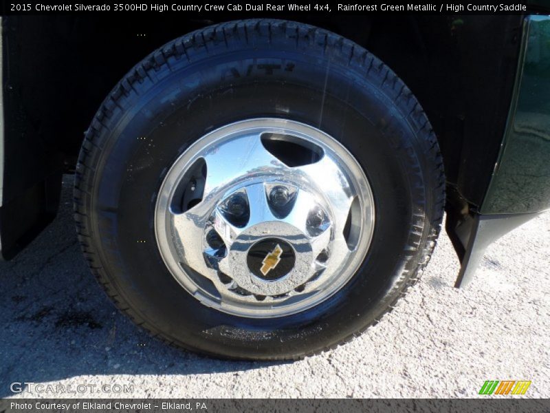 Rainforest Green Metallic / High Country Saddle 2015 Chevrolet Silverado 3500HD High Country Crew Cab Dual Rear Wheel 4x4