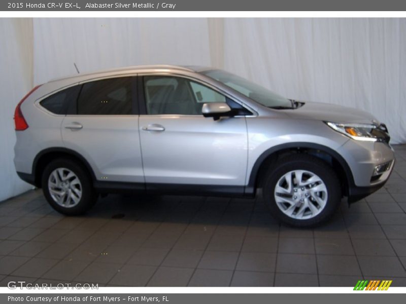 Alabaster Silver Metallic / Gray 2015 Honda CR-V EX-L