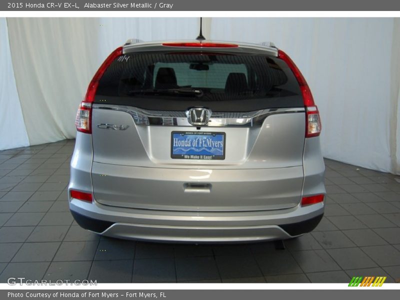 Alabaster Silver Metallic / Gray 2015 Honda CR-V EX-L