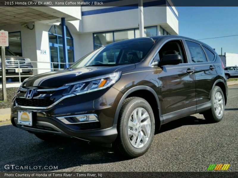 Kona Coffee Metallic / Black 2015 Honda CR-V EX AWD