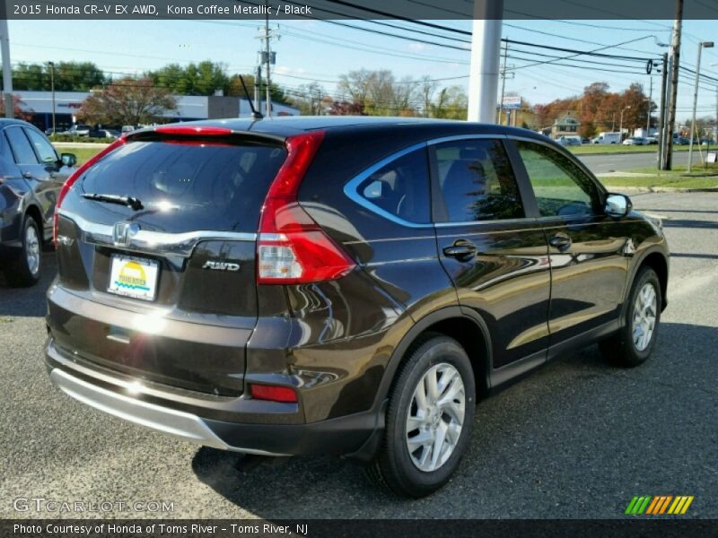 Kona Coffee Metallic / Black 2015 Honda CR-V EX AWD