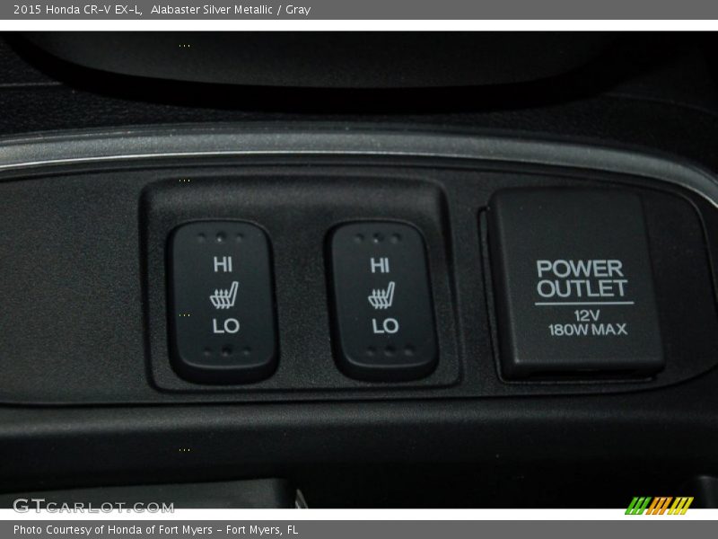 Alabaster Silver Metallic / Gray 2015 Honda CR-V EX-L