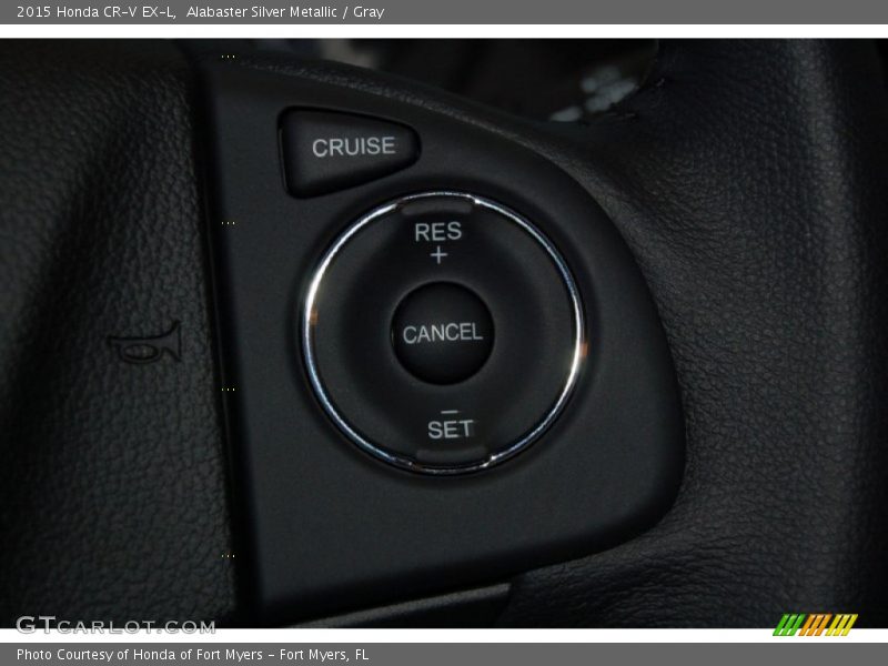 Alabaster Silver Metallic / Gray 2015 Honda CR-V EX-L
