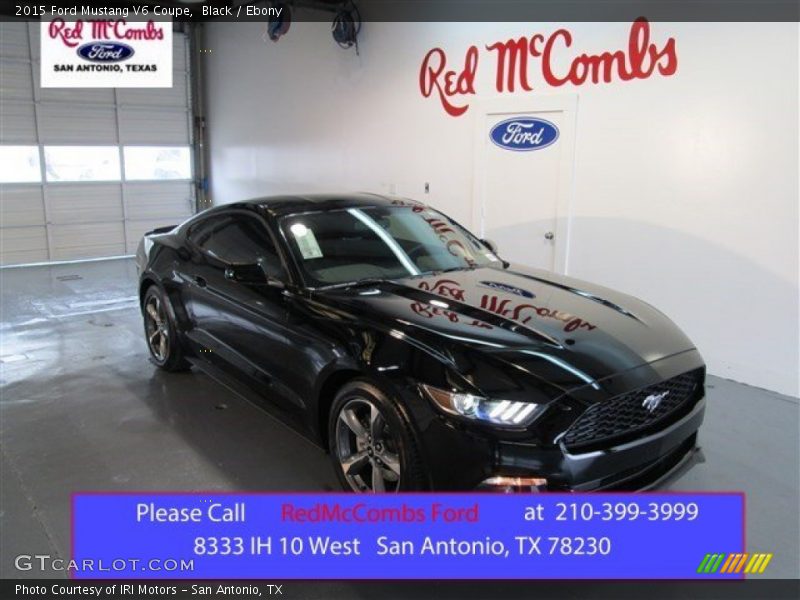 Black / Ebony 2015 Ford Mustang V6 Coupe
