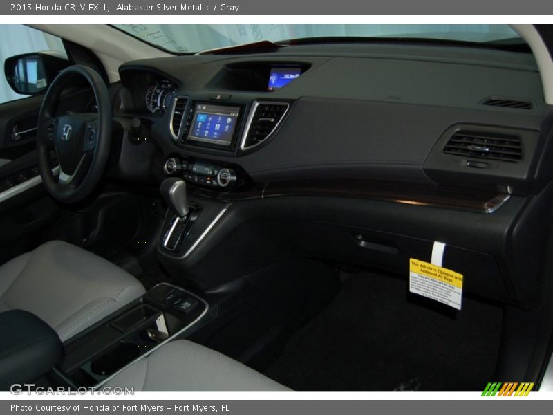 Alabaster Silver Metallic / Gray 2015 Honda CR-V EX-L