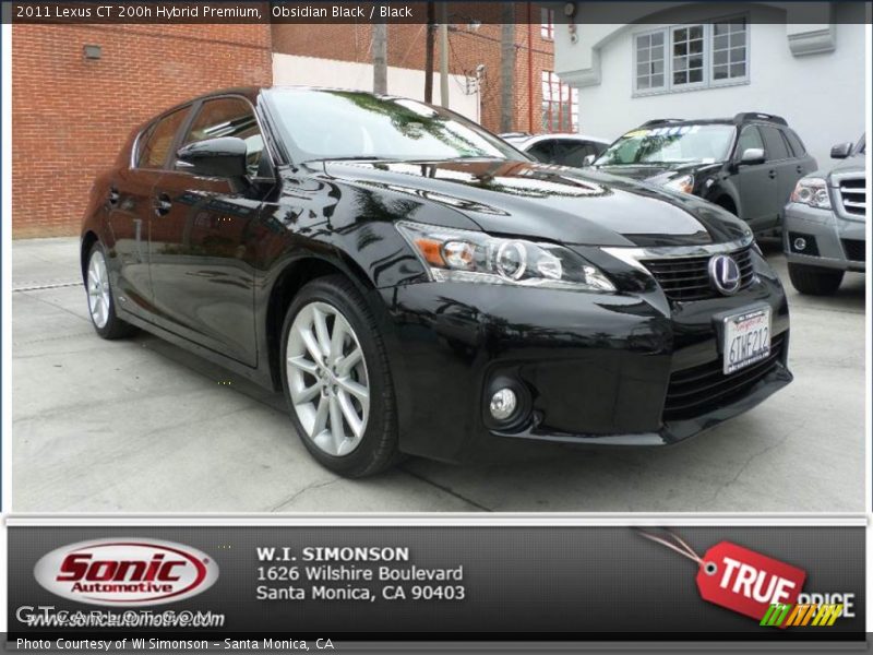 Obsidian Black / Black 2011 Lexus CT 200h Hybrid Premium