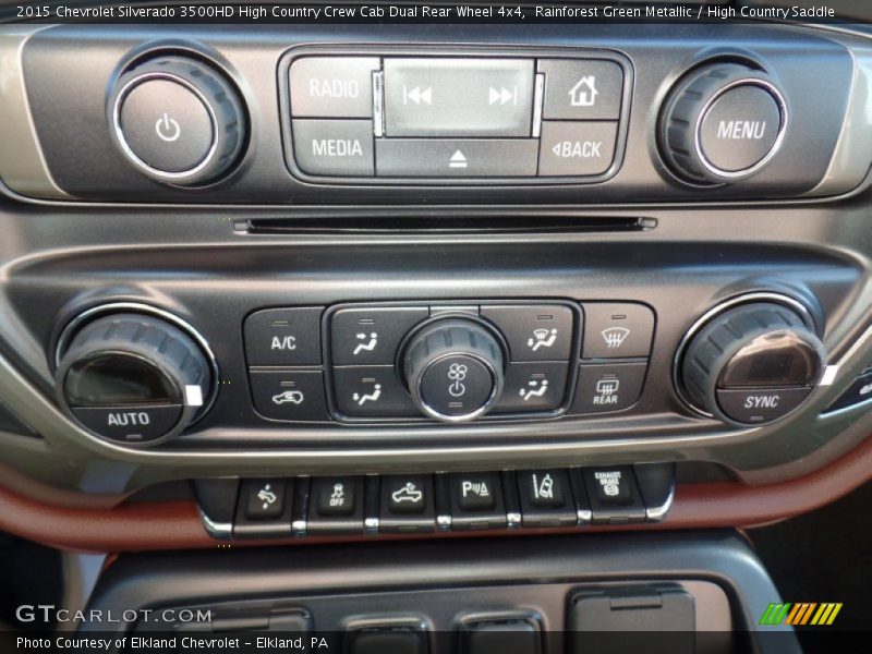 Controls of 2015 Silverado 3500HD High Country Crew Cab Dual Rear Wheel 4x4