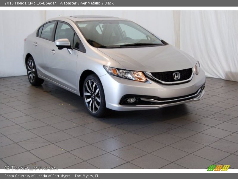 Front 3/4 View of 2015 Civic EX-L Sedan