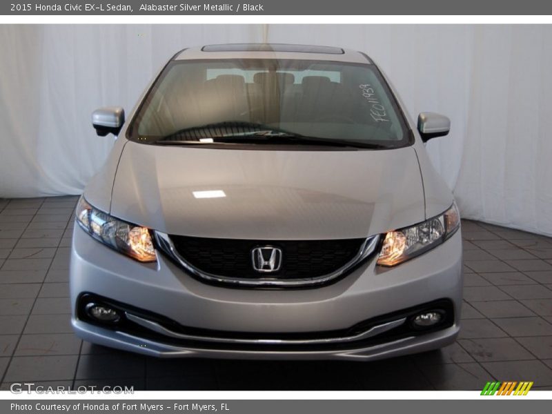 Alabaster Silver Metallic / Black 2015 Honda Civic EX-L Sedan