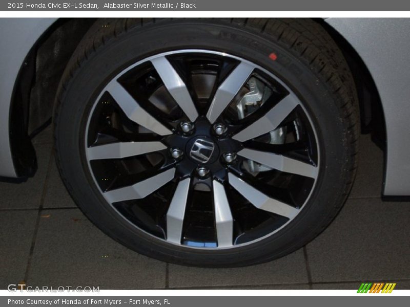 Alabaster Silver Metallic / Black 2015 Honda Civic EX-L Sedan