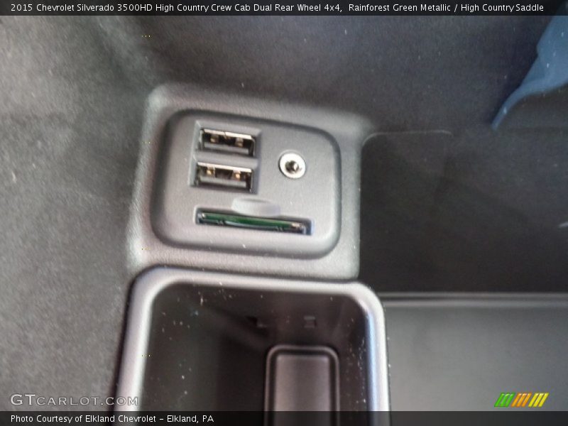 Rainforest Green Metallic / High Country Saddle 2015 Chevrolet Silverado 3500HD High Country Crew Cab Dual Rear Wheel 4x4