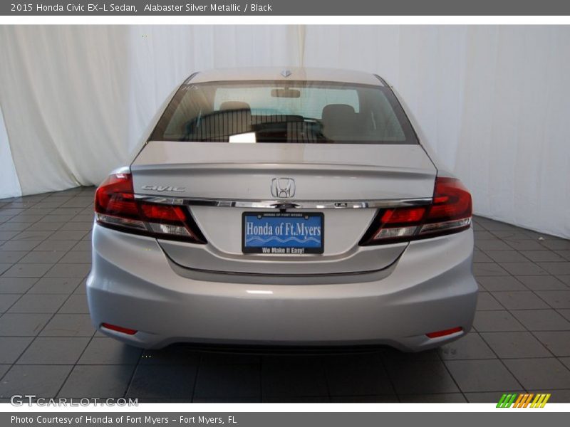 Alabaster Silver Metallic / Black 2015 Honda Civic EX-L Sedan
