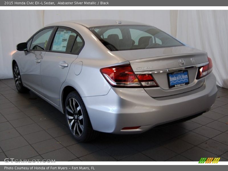 Alabaster Silver Metallic / Black 2015 Honda Civic EX-L Sedan