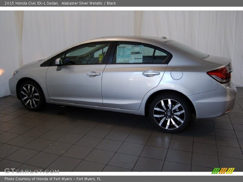 Alabaster Silver Metallic / Black 2015 Honda Civic EX-L Sedan