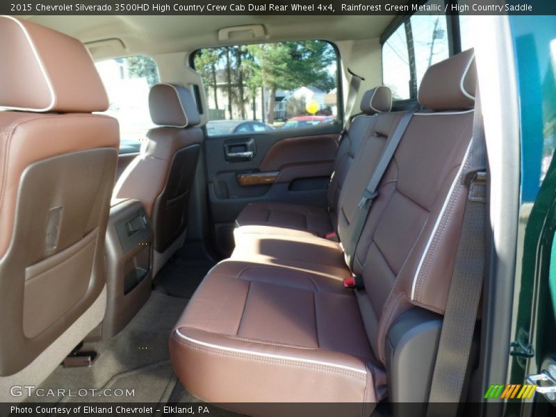 Rear Seat of 2015 Silverado 3500HD High Country Crew Cab Dual Rear Wheel 4x4