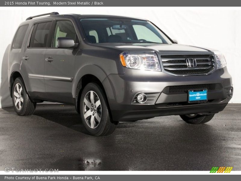 Modern Steel Metallic / Black 2015 Honda Pilot Touring