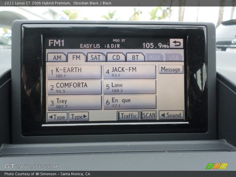 Obsidian Black / Black 2011 Lexus CT 200h Hybrid Premium