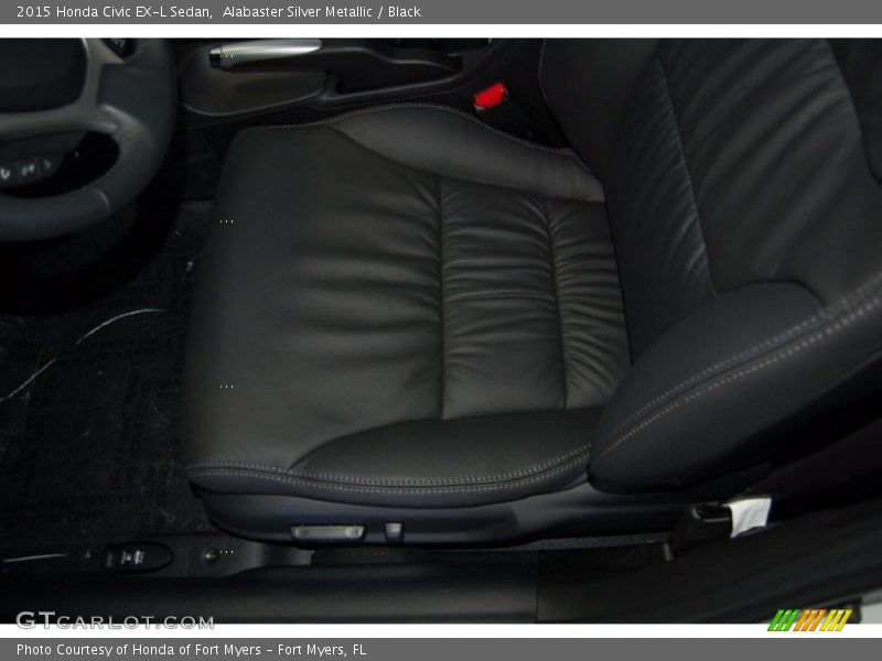 Alabaster Silver Metallic / Black 2015 Honda Civic EX-L Sedan