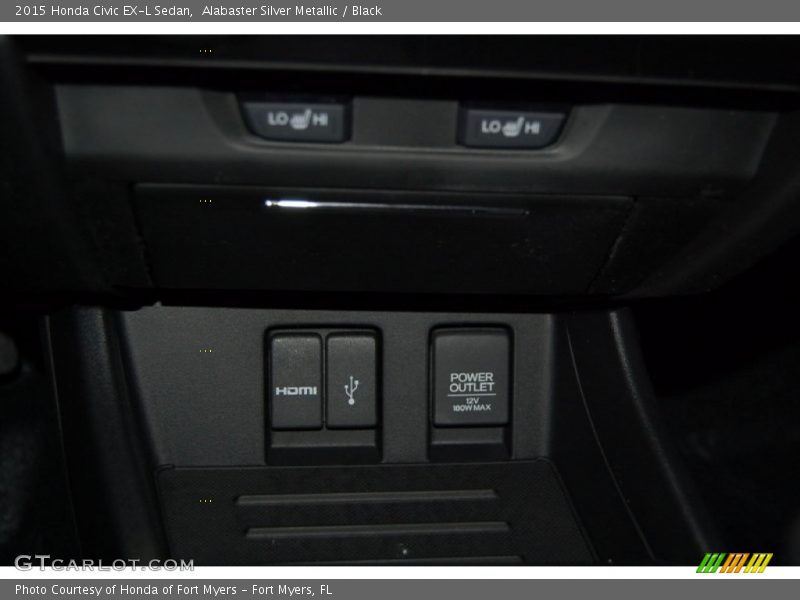 Alabaster Silver Metallic / Black 2015 Honda Civic EX-L Sedan