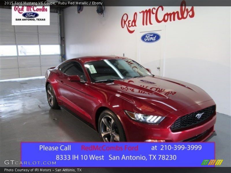 Ruby Red Metallic / Ebony 2015 Ford Mustang V6 Coupe