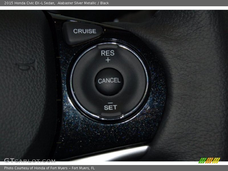Alabaster Silver Metallic / Black 2015 Honda Civic EX-L Sedan