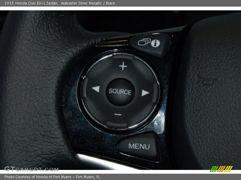 Alabaster Silver Metallic / Black 2015 Honda Civic EX-L Sedan
