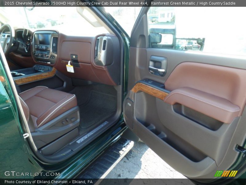 Rainforest Green Metallic / High Country Saddle 2015 Chevrolet Silverado 3500HD High Country Crew Cab Dual Rear Wheel 4x4