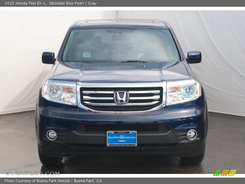 Obsidian Blue Pearl / Gray 2015 Honda Pilot EX-L
