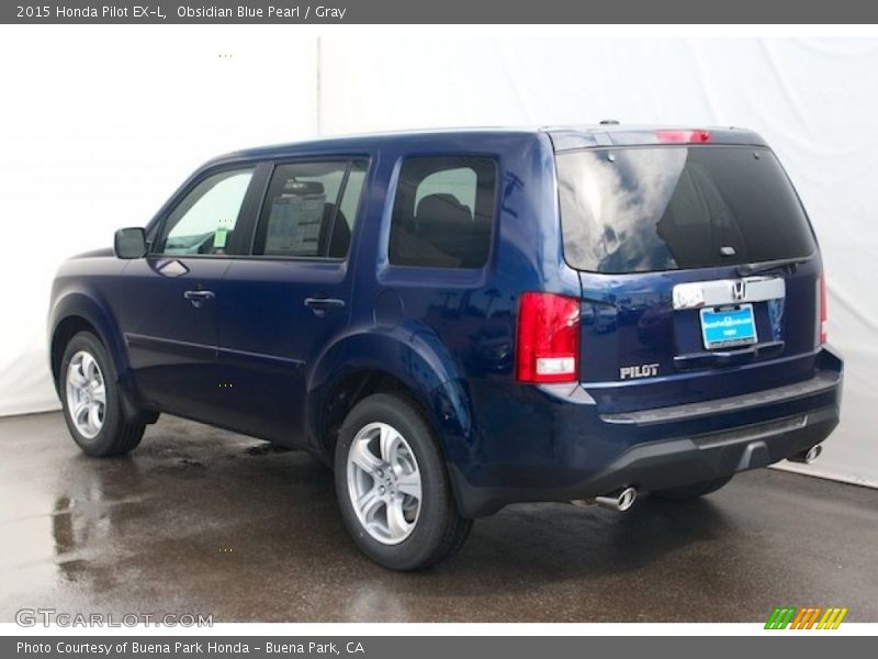 Obsidian Blue Pearl / Gray 2015 Honda Pilot EX-L