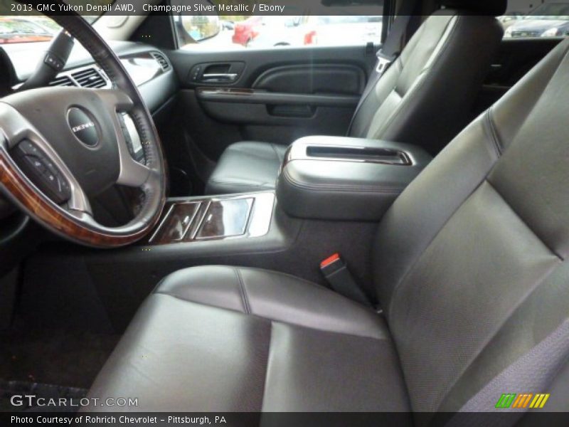 Champagne Silver Metallic / Ebony 2013 GMC Yukon Denali AWD