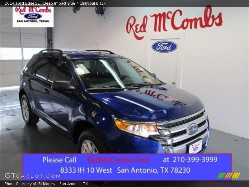 Deep Impact Blue / Charcoal Black 2014 Ford Edge SE