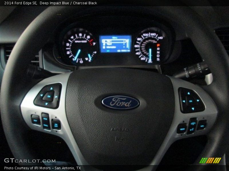 Deep Impact Blue / Charcoal Black 2014 Ford Edge SE