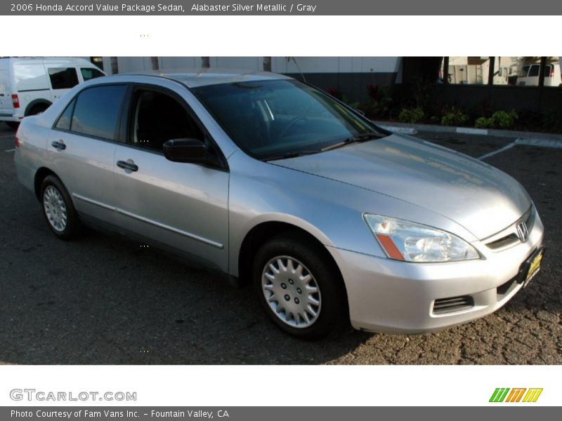 Alabaster Silver Metallic / Gray 2006 Honda Accord Value Package Sedan