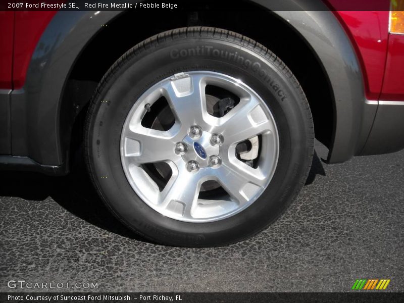 Red Fire Metallic / Pebble Beige 2007 Ford Freestyle SEL