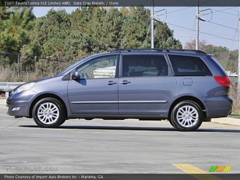 Slate Gray Metallic / Stone 2007 Toyota Sienna XLE Limited AWD