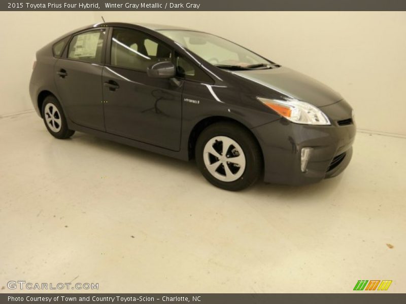 Winter Gray Metallic / Dark Gray 2015 Toyota Prius Four Hybrid