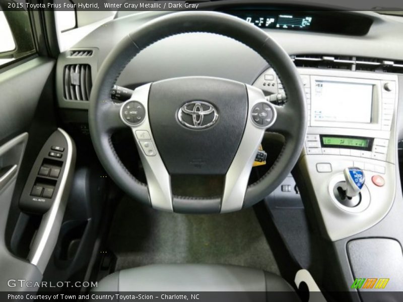 Winter Gray Metallic / Dark Gray 2015 Toyota Prius Four Hybrid