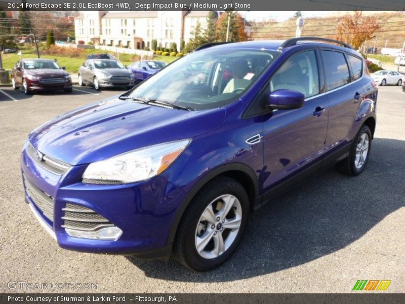 Deep Impact Blue / Medium Light Stone 2014 Ford Escape SE 2.0L EcoBoost 4WD