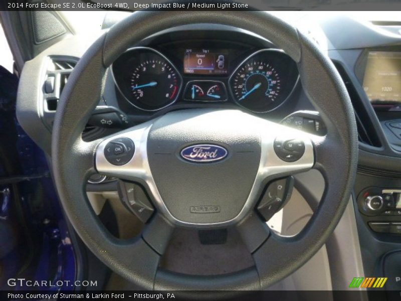 Deep Impact Blue / Medium Light Stone 2014 Ford Escape SE 2.0L EcoBoost 4WD
