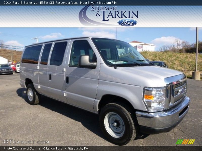 Ingot Silver / Medium Flint 2014 Ford E-Series Van E350 XLT Passenger Van