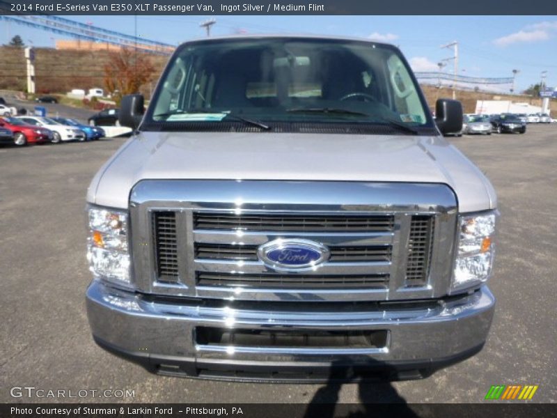 Ingot Silver / Medium Flint 2014 Ford E-Series Van E350 XLT Passenger Van