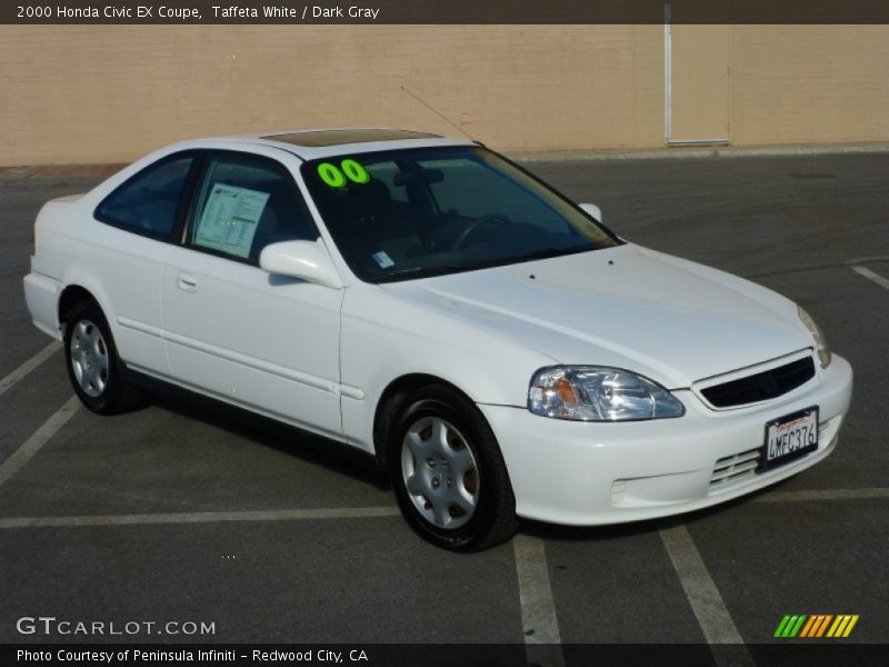 Taffeta White / Dark Gray 2000 Honda Civic EX Coupe