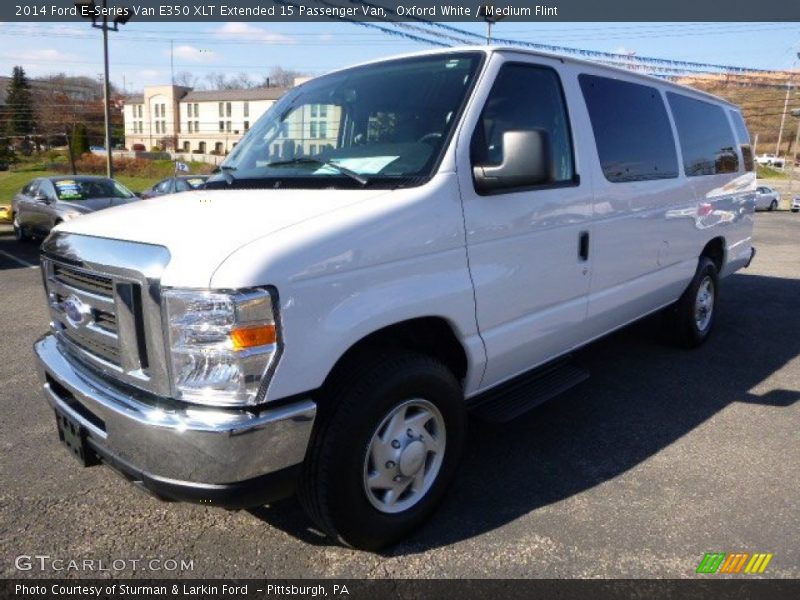 Oxford White / Medium Flint 2014 Ford E-Series Van E350 XLT Extended 15 Passenger Van