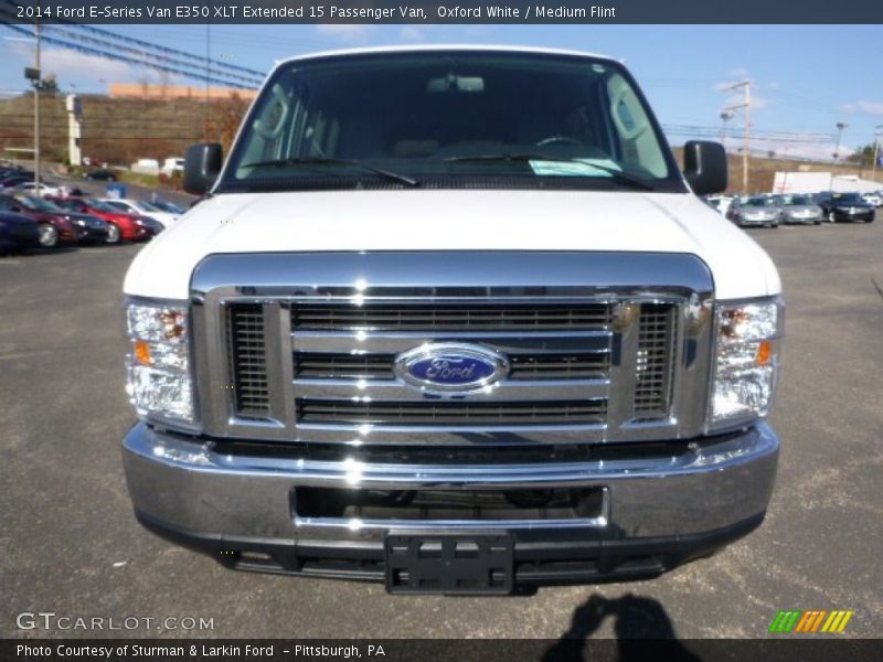 Oxford White / Medium Flint 2014 Ford E-Series Van E350 XLT Extended 15 Passenger Van