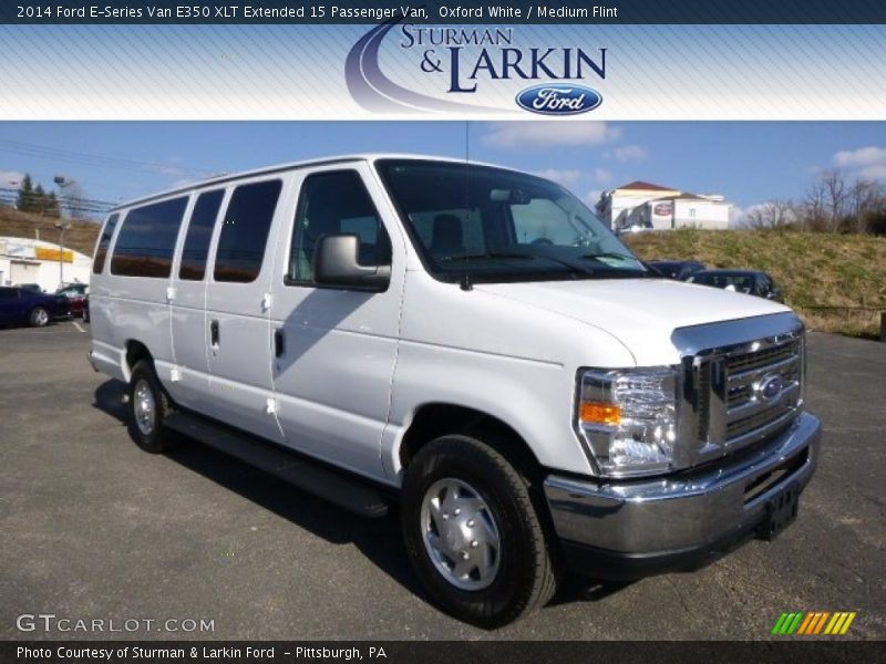Oxford White / Medium Flint 2014 Ford E-Series Van E350 XLT Extended 15 Passenger Van