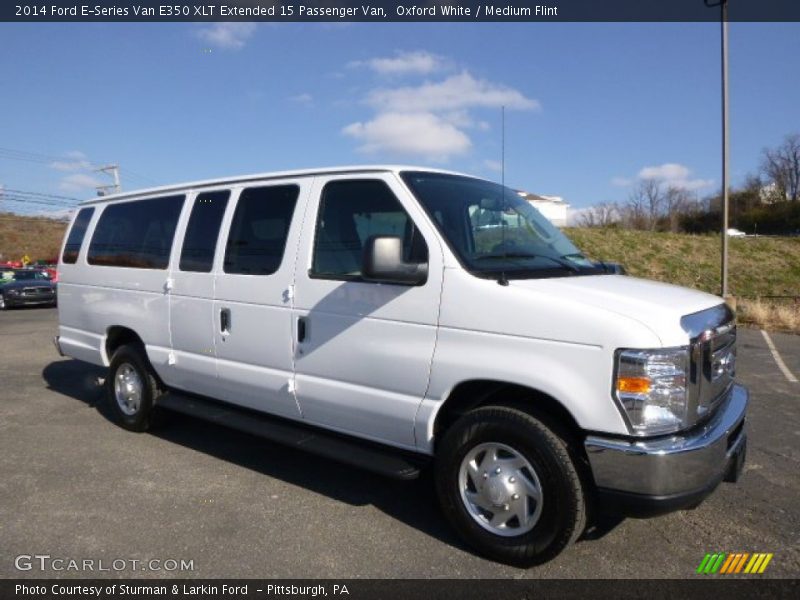 Oxford White / Medium Flint 2014 Ford E-Series Van E350 XLT Extended 15 Passenger Van